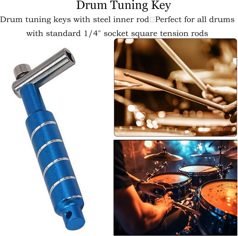 MOONBACK Drum Key Drill Bit Drum Tuning Key Standard Drum Tuning Key Wrench Drum Key Percussion Tunner Tool for Acoustic and Electronic Drums 5Pcs - Image 3